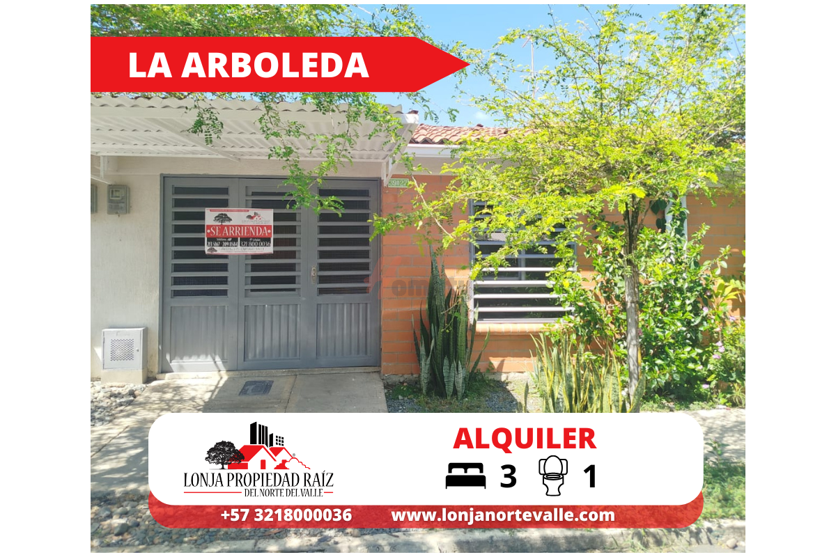 Casas en Arriendo, Cartago,  - La Arboleda