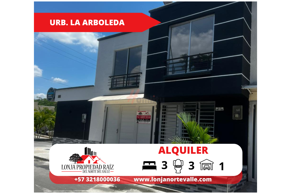 Casas en Arriendo, Cartago,  - La Arboleda