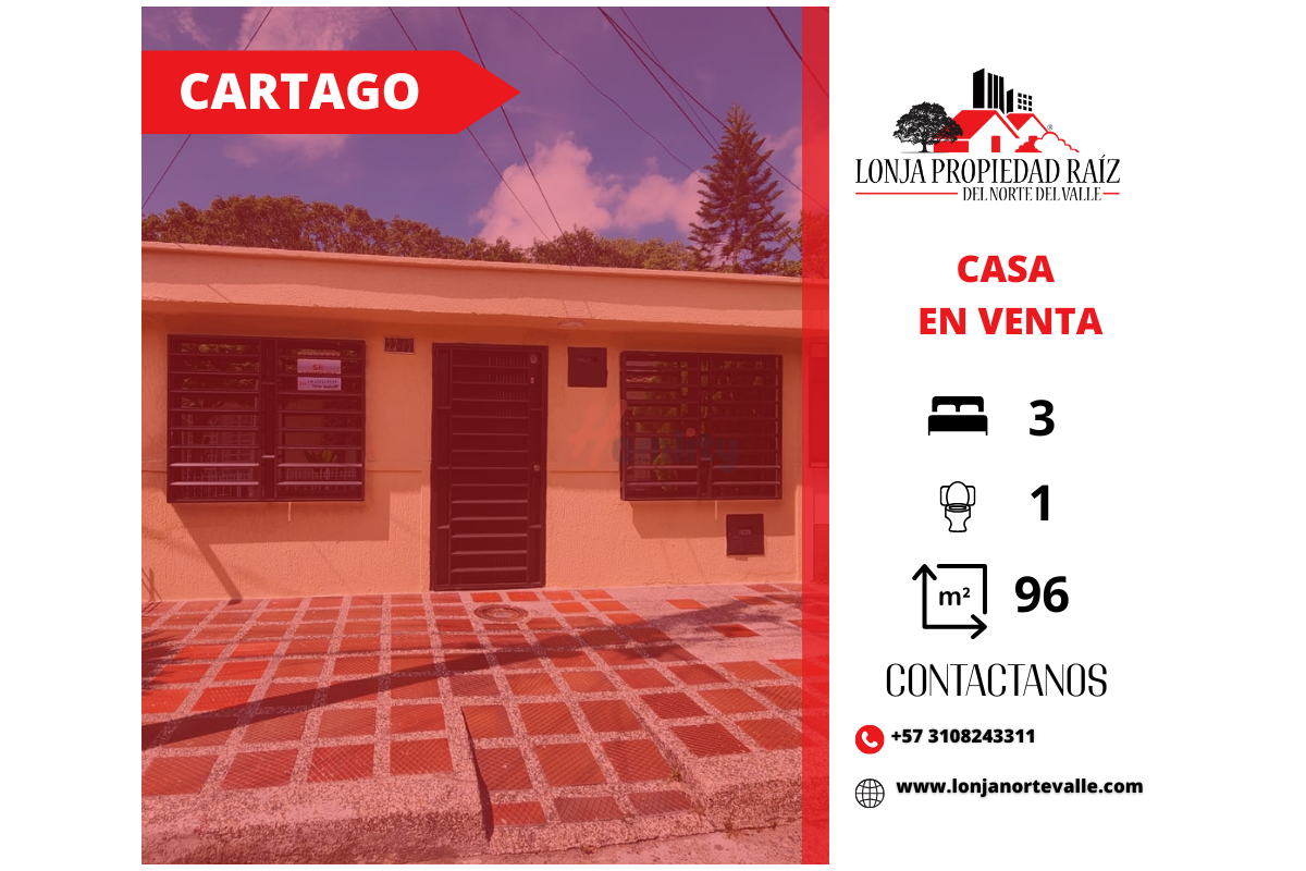 Casas en Arriendo, Cartago,  - Santa Maria
