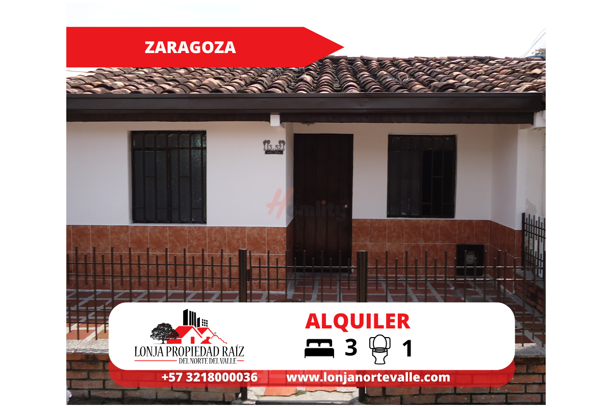 Casas en Arriendo, Cartago,  - Zaragoza