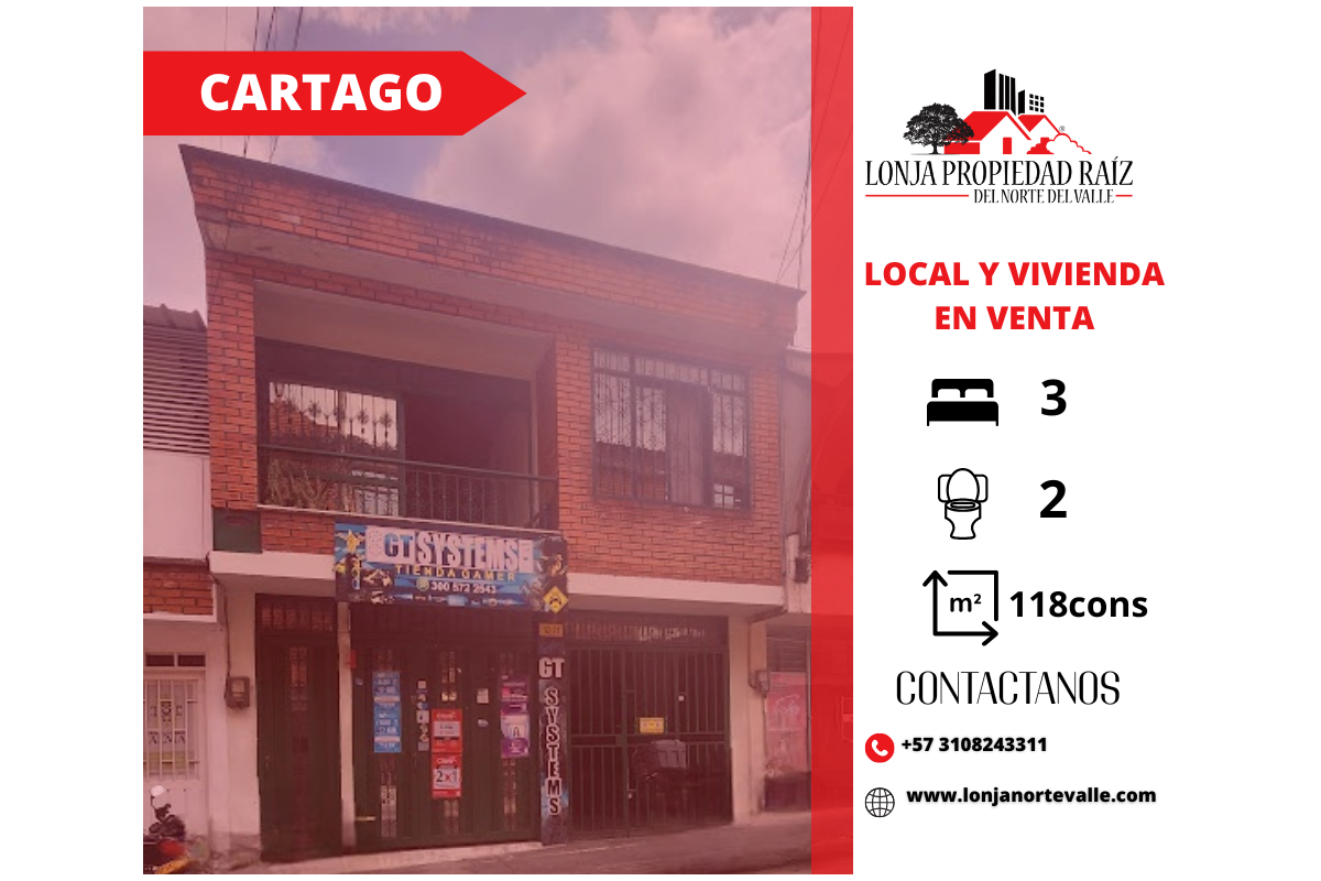 Local con Vivienda en Venta, Cartago,  - El Palatino